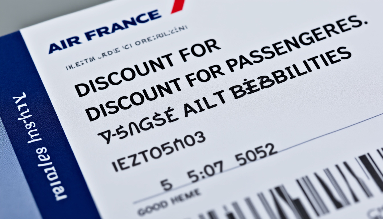 découvrez les tarifs réduits d'air france pour les voyageurs en situation de handicap. profitez d’avantages exclusifs, d’une assistance dédiée et d'un voyage facilité grâce aux services accessibles proposés par la compagnie.