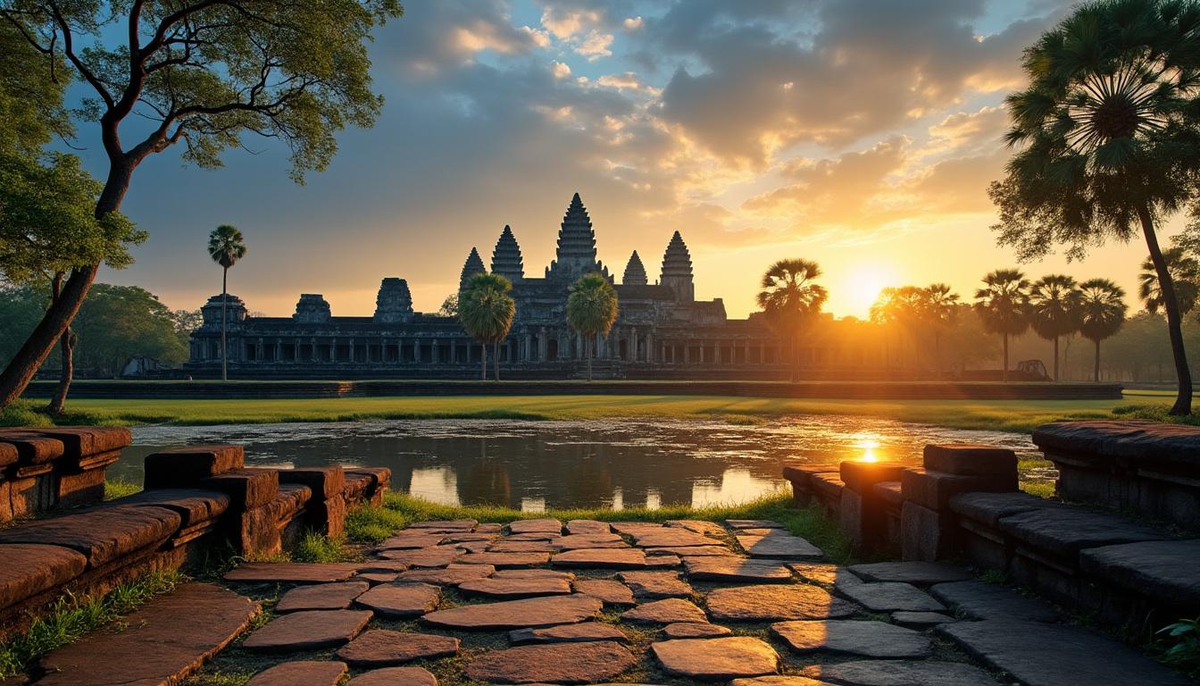 découvrez angkor, l'ancienne capitale majestueuse de l'empire khmer. plongez dans un voyage fascinant au cœur de la culture khmère, entre temples légendaires, héritage historique et traditions remarquables.