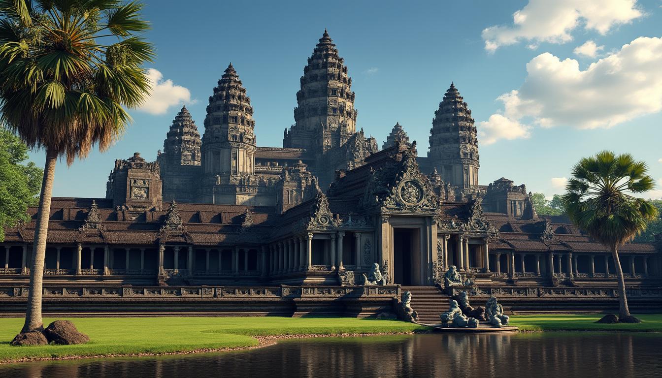 découvrez angkor, ancienne capitale majestueuse de l'empire khmer, et plongez au cœur de la culture khmère à travers ses temples emblématiques et son histoire fascinante.