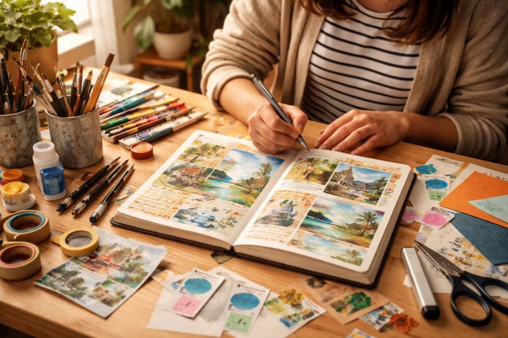 découvrez comment créer un carnet de voyage artistique et personnalisé pour conserver vos souvenirs de manière créative et unique.
