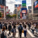 explorez shibuya crossing à tokyo, le carrefour animé emblématique connu pour son passage piéton caractéristique et son énergie urbaine unique.