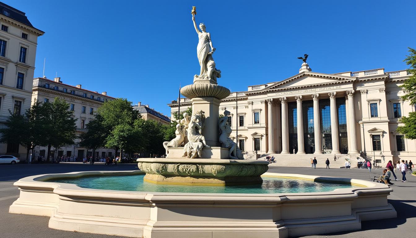 plongez dans l'histoire de la fontaine bartholdi, œuvre emblématique située sur la place des terreaux à lyon. admirez son architecture impressionnante et découvrez les secrets de cette pièce maîtresse qui fait la fierté des lyonnais.