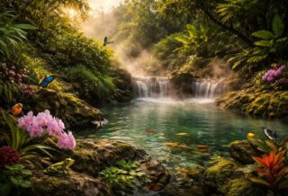 découvrez la biodiversité unique autour des sources d'eau chaude de panas banjar et plongez dans un univers naturel fascinant alliant faune et flore exceptionnelles.