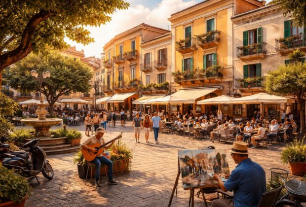 découvrez la richesse culturelle et l'ambiance vibrante de la piazza umberto, un lieu emblématique où histoire et vie locale se rencontrent.