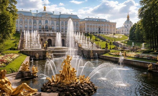 découvrez les incontournables à voir lors de votre visite à peterhof petrodvorets, entre palais somptueux, jardins magnifiques et fontaines spectaculaires.