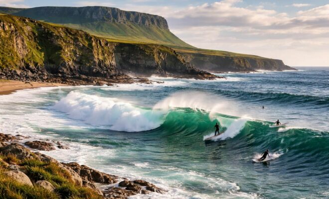découvrez mullaghmore head à sligo, un véritable paradis pour les surfeurs, offrant des vagues impressionnantes et un cadre naturel exceptionnel en irlande.