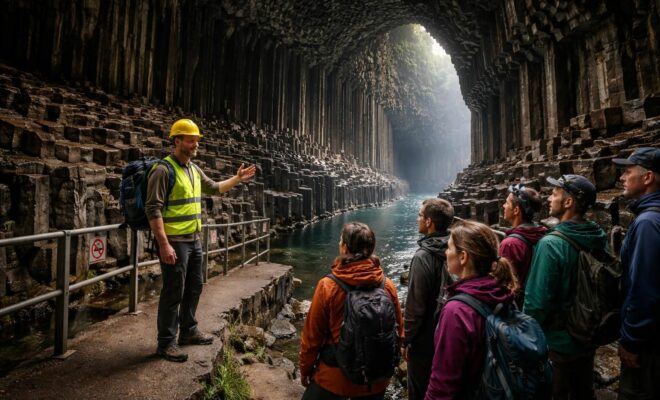 découvrez la caverne de fingal en toute sécurité grâce à nos visites guidées, alliant aventure et protection pour une expérience inoubliable.