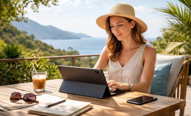 découvrez comment rester opérationnel en télétravail pendant vos vacances grâce à la tablette samsung, alliant mobilité et performance pour un travail efficace où que vous soyez.