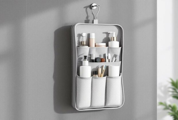 découvrez notre trousse de toilette suspendue, l'accessoire idéal pour un gain de place assuré. pratique et élégante, elle vous permet d'organiser vos produits de beauté tout en optimisant l'espace de votre salle de bains. ne laissez plus le désordre s'installer et optez pour une solution astucieuse !