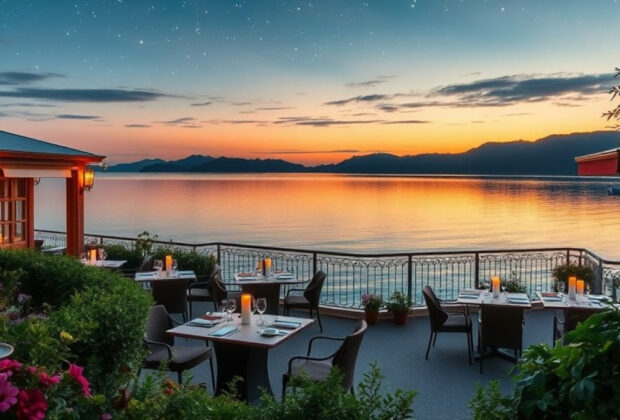 dîner au bord du lac