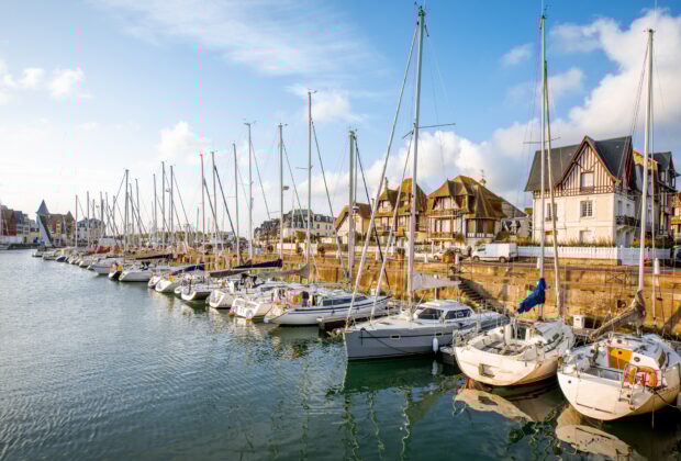 Harbour in Deauville village in France
