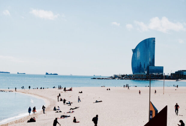 la plage de Barcelone