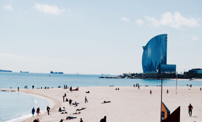 la plage de Barcelone