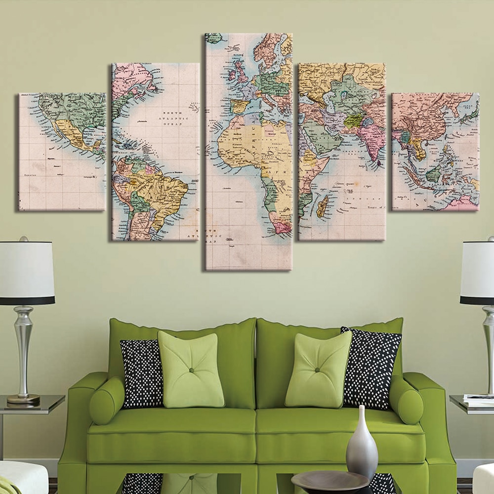 tableau carte du monde